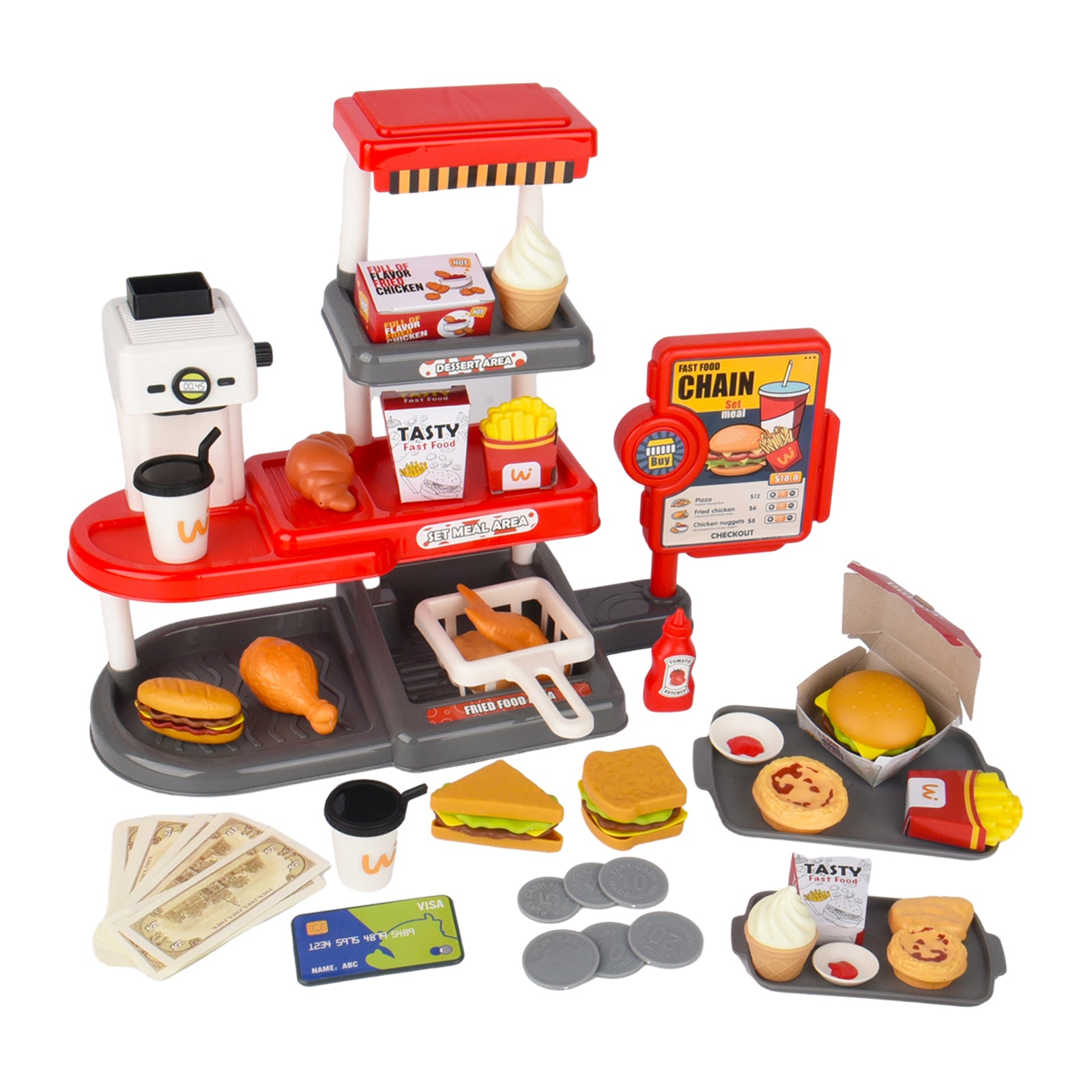 Fast food toy sales set