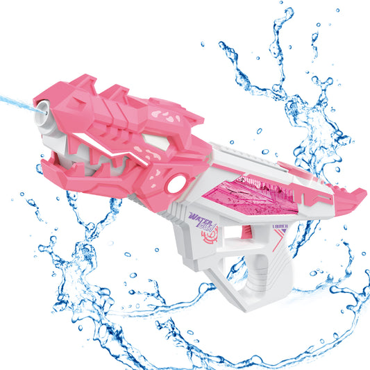 2-Piece Electric Dinosaur Water Gun for Kids（pink/green）