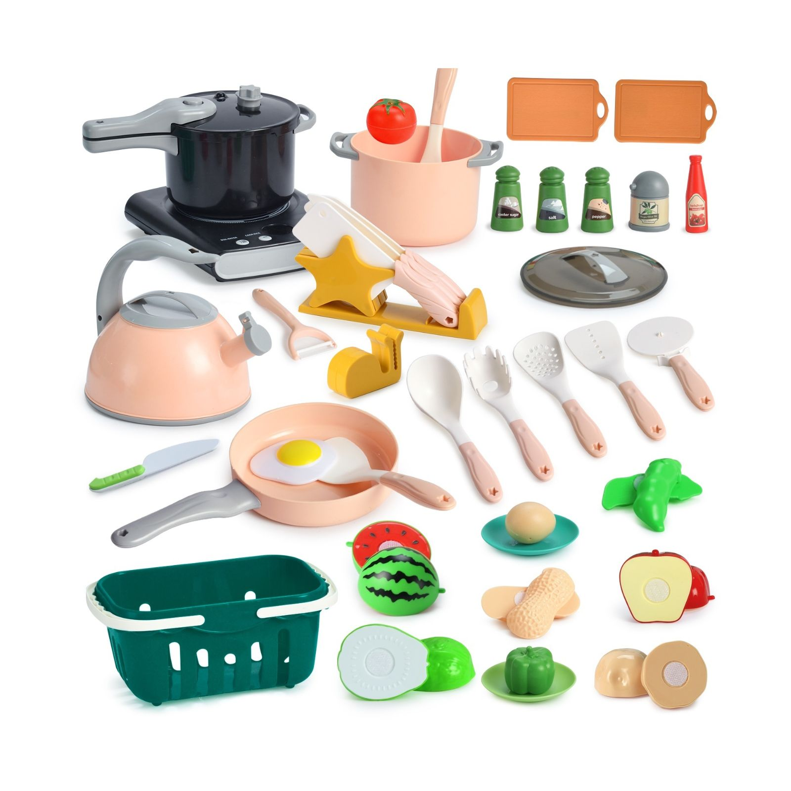 42 Pcs Toy Kitchen Set With Induction Cooker Joylike Toys   2023 11 10 17 26 39 