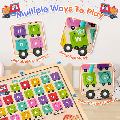 Joylike Wooden Color Matching Counting Puzzle for Toddlers Educational Fine Montessori Game Board