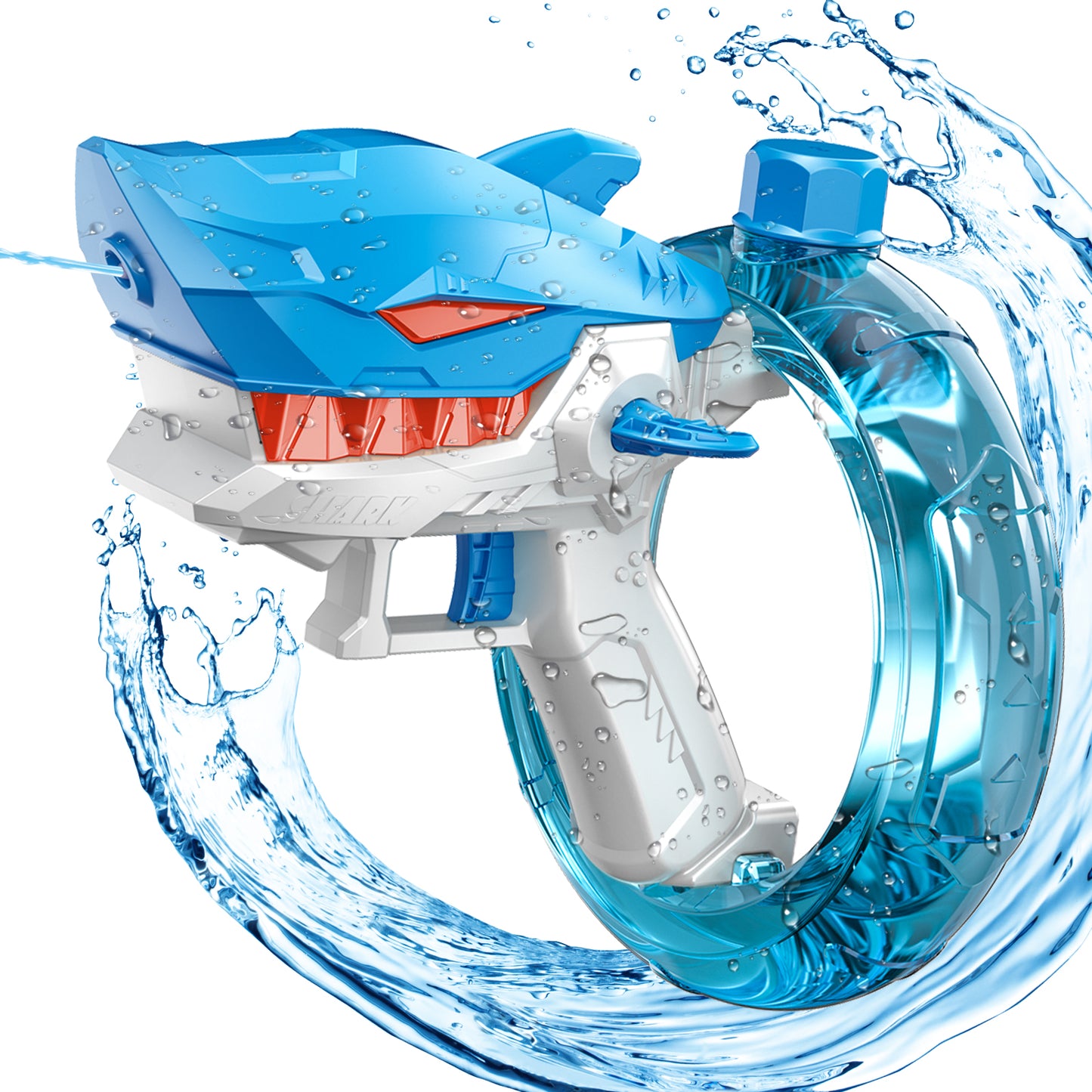 Electric Shark Water Gun for Adult & Kids（grey/blue）