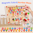 Charger l'image dans la visionneuse de la galerie, Joylike Wooden Color Matching Counting Puzzle for Toddlers Educational Fine Montessori Game Board
