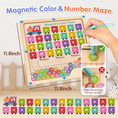 Charger l'image dans la visionneuse de la galerie, Joylike Wooden Color Matching Counting Puzzle for Toddlers Educational Fine Montessori Game Board
