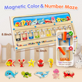 Charger l'image dans la visionneuse de la galerie, Joylike Wooden Color Matching Counting Puzzle for Toddlers Educational Fine Montessori Game Board
