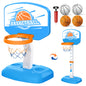 Adjustable swimming pool basketball hoop