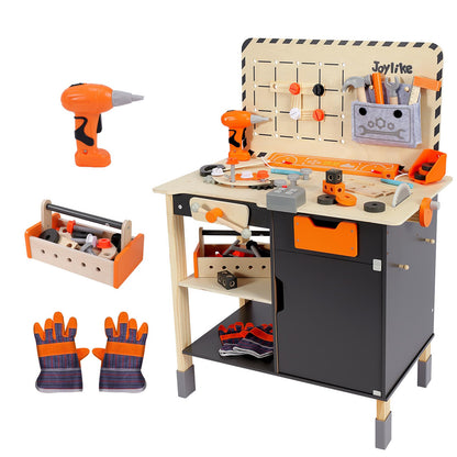 Joylike Kids Tool Set - Premium Wooden Toddler Tool Bench with Tools