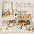 Charger l'image dans la visionneuse de la galerie, Joylike 53PCS Wooden Dollhouse for Kids, Family Dollhouse Including Toy Figures, Furniture and Accessories
