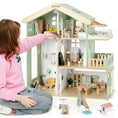 Charger l'image dans la visionneuse de la galerie, Joylike 53PCS Wooden Dollhouse for Kids, Family Dollhouse Including Toy Figures, Furniture and Accessories
