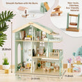 Charger l'image dans la visionneuse de la galerie, Joylike 53PCS Wooden Dollhouse for Kids, Family Dollhouse Including Toy Figures, Furniture and Accessories
