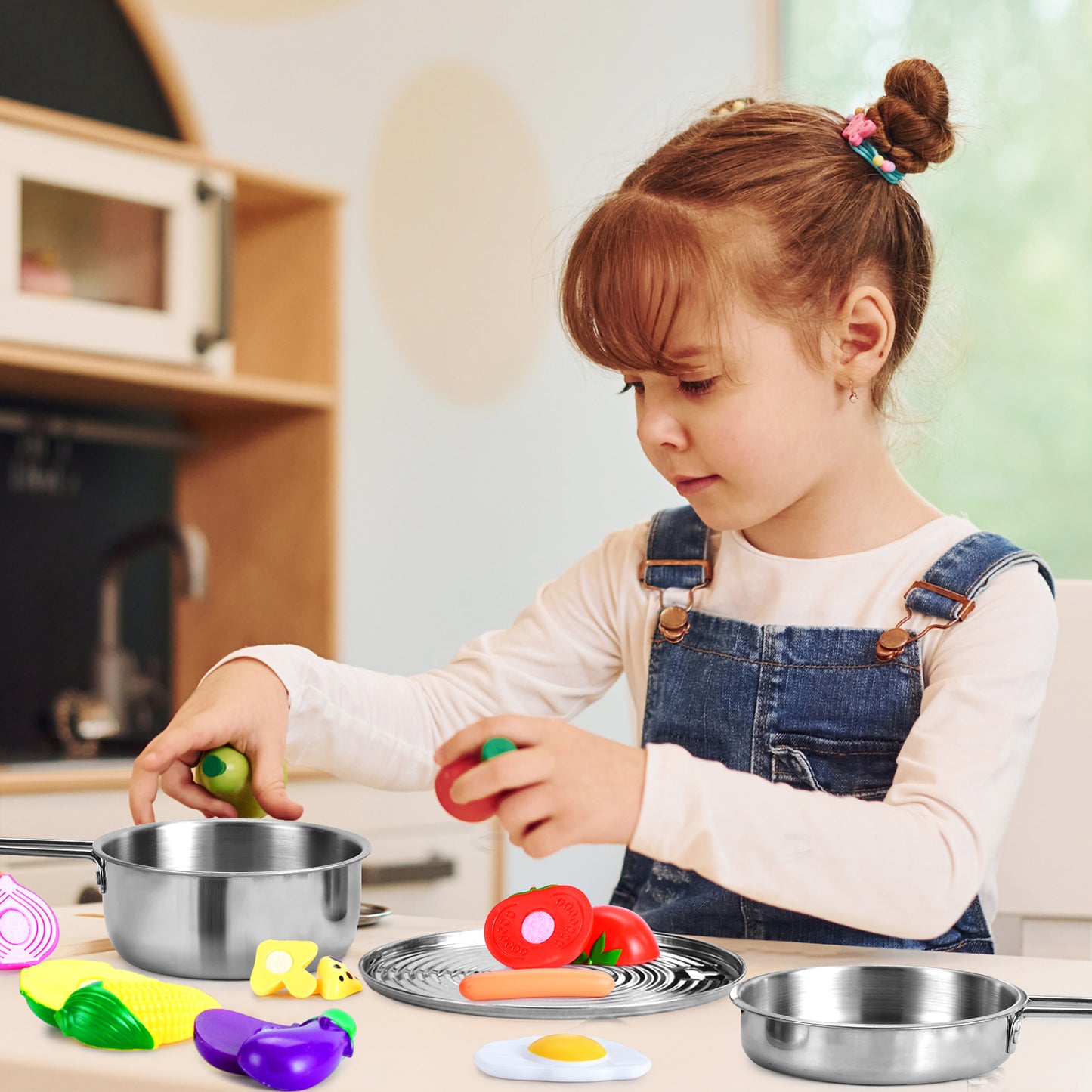 Classic 25-piece Stainless Steel & Plastic Cookware Kitchen Playset