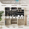 Charger l'image dans la visionneuse de la galerie, Joylike Black & White Wooden Realistic Kids Kitchen Playset
