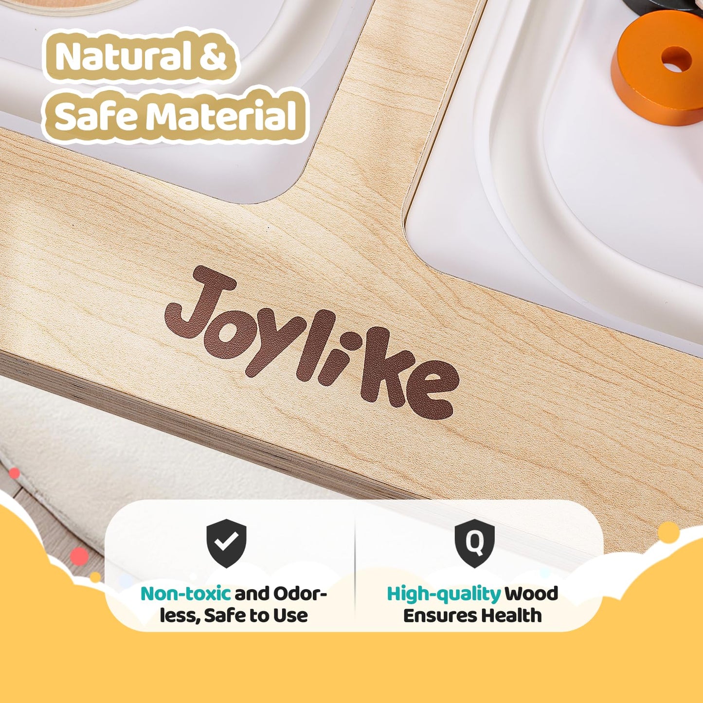 JoyLike Kids Table for Drawing and Sensory Play with 4 Montessori Activity Boards