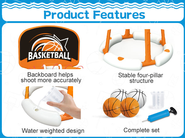 Swimming Pool Basketball Hoop for kids&adults