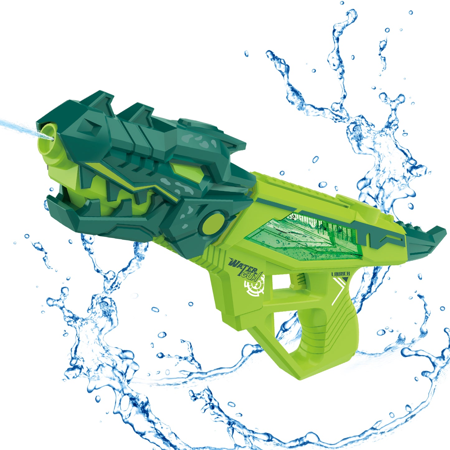 2-Piece Electric Dinosaur Water Gun for Kids（pink/green）