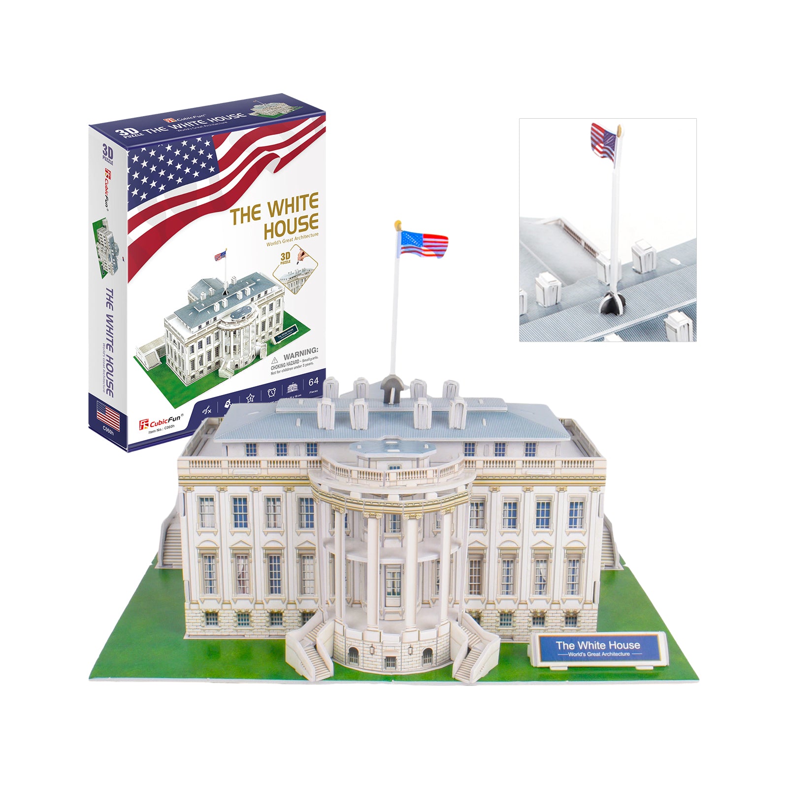 white house 3d puzzle